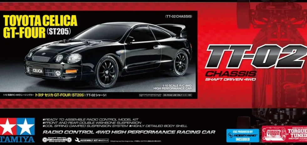 Tamiya 58743 Celica GT-Four ST205 1:10 (TT-02) Bausatz