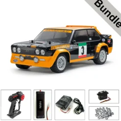 Tamiya 47494 Fiat 131 Abarth Rally OF MF-01X (vorlackiert) BUNDLE "Silber"