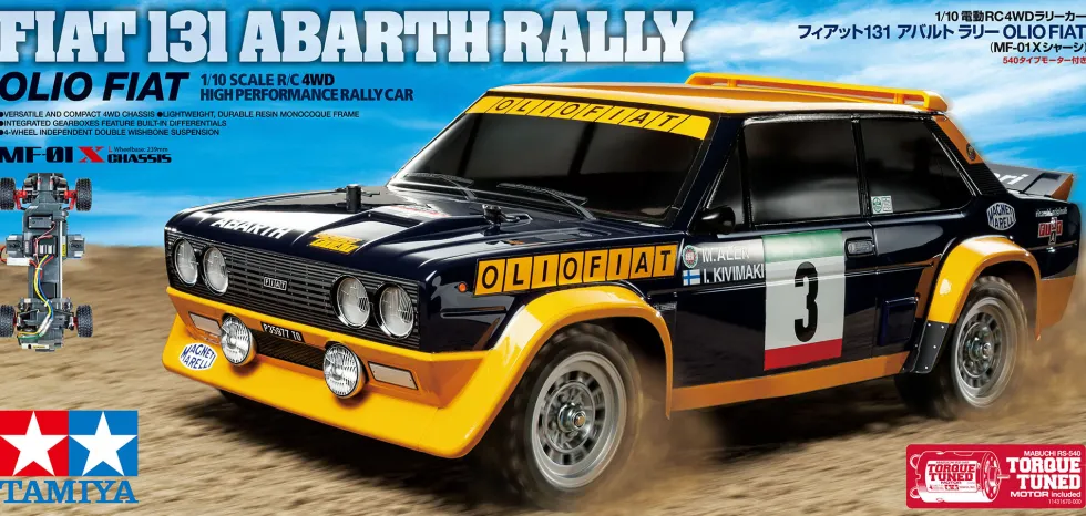 Tamiya 58723 Fiat 131 Abarth Rally OF MF-01X 1:10 Bausatz
