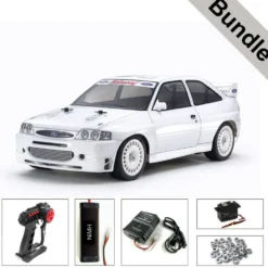 Tamiya 58691 Ford Escort Custom TT-02 BUNDLE "Silber"