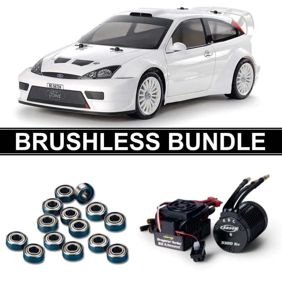 Tamiya 58724 Ford Focus RS Custom 2003 (TT-02) BRUSHLESS-BUNDLE
