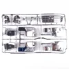 Tamiya 19007437 H-Teile (Karosserieanbauteile) chrom Toyota LandCruiser LC300