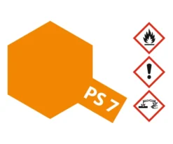 Tamiya Lexan Spray Dose PS-7 Orange Farbspray