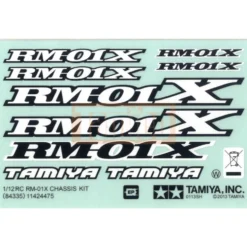 Tamiya 11424475 Logo Aufkleber RM-01X Chassis 84335