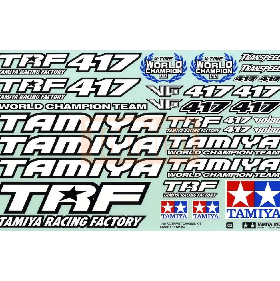 Tamiya Logo Aufkleber TRF417 Chassis 42184