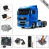 Tamiya 56370 MAN TGX 26.540 3-Achser (Hellblau vorlackiert) BUNDLE "Silber"