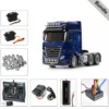 Tamiya 56354 MB Actros 3363 Pearl Blue vorlackiert BUNDLE "Silber"