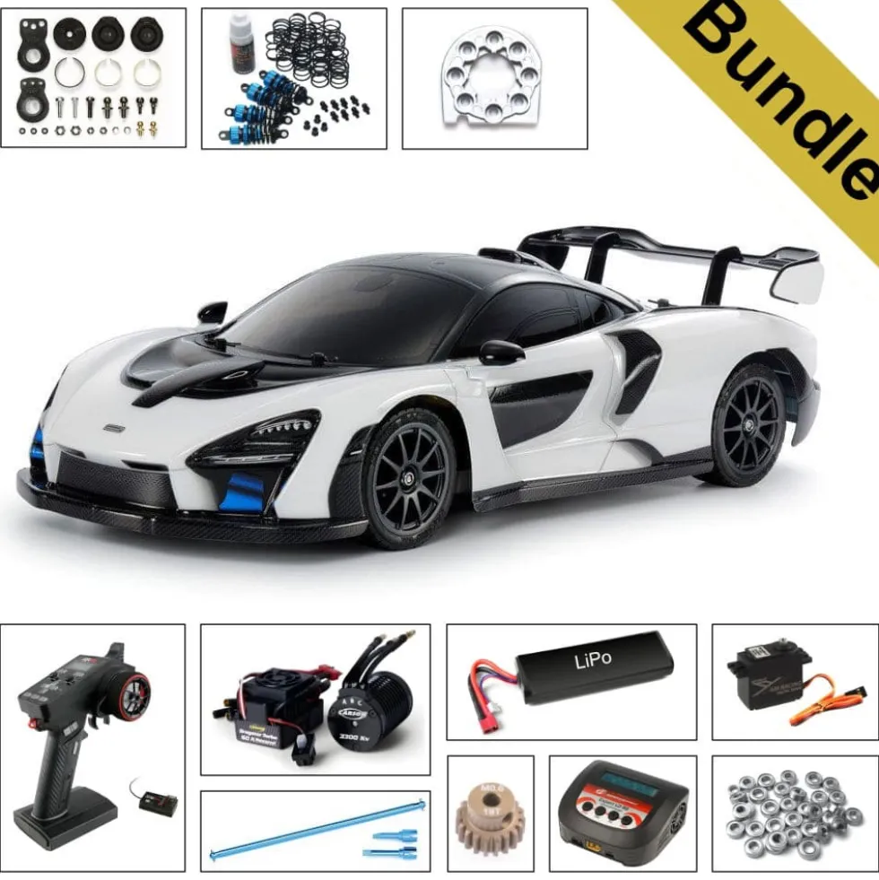 Tamiya 58711 McLaren Senna (TT-02) BUNDLE "Gold"