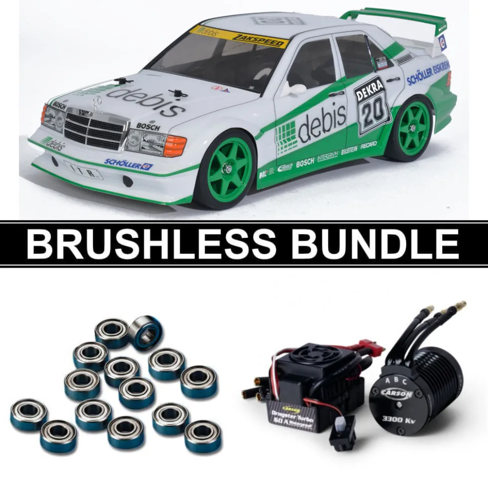Tamiya 58656 Mercedes-Benz 190E Debis Zakspeed TT-01E BRUSHLESS-BUNDLE