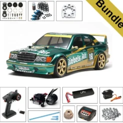 Tamiya 58638 Mercedes-Benz 190E 2.5-16 Evo. II Diebels Alt (TT-01E) BUNDLE "Gold"