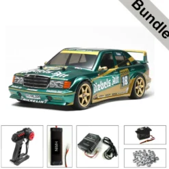 Tamiya 58638 Mercedes-Benz 190E 2.5-16 Evo. II Diebels Alt (TT-01E) BUNDLE "Silber"