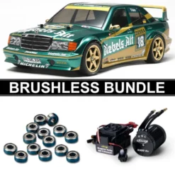 Tamiya 58638 Mercedes-Benz 190E 2.5-16 Evo. II Diebels Alt (TT-01E) BRUSHLESS-BUNDLE