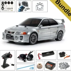 Tamiya 58713 Mitsubishi Lancer Evo V (TT-02) BUNDLE "Gold"
