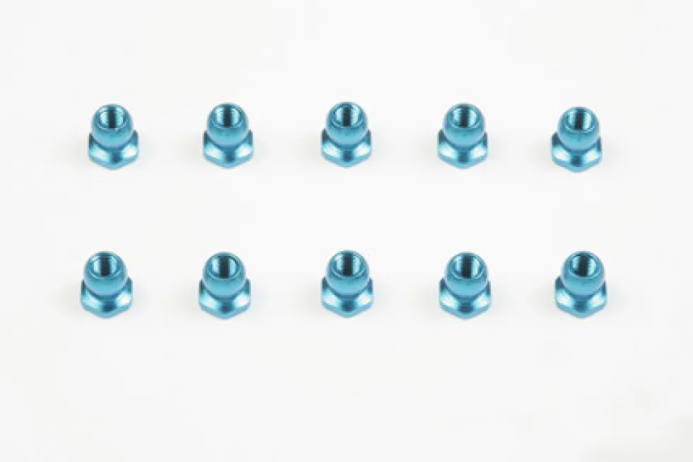 Tamiya 53869 5mm Alu Kugelmutter blau (10)