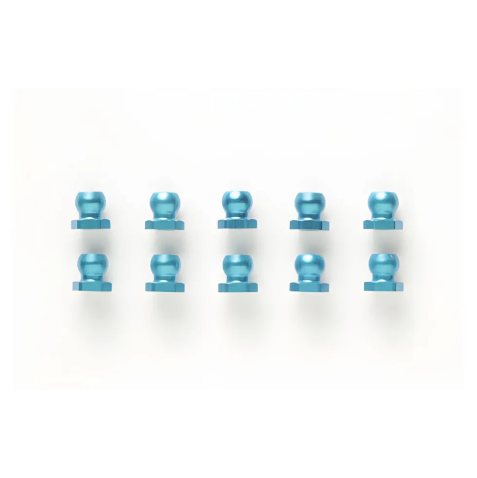 Tamiya 53869 5mm Alu Kugelmutter blau (10)