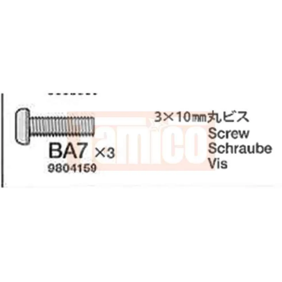 Tamiya Rundkopf-Schraube 3x10mm (10 Stk.) #9804159
