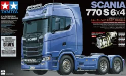 Tamiya 56373 Scania 770 S 6x4 3-Achser (silber vorlackiert) BUNDLE "Gold"