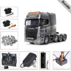 Tamiya 56376 Scania 770S 8x4/4 BUNDLE "Silber"