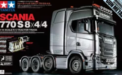 Tamiya 56376 Scania 8x4/4 Gun Metal (vorlackiert) Bausatz