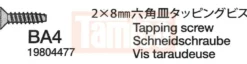 Tamiya Senkkopf-Schraube 2x8mm selbstschneidend (10 Stk.) #19804477