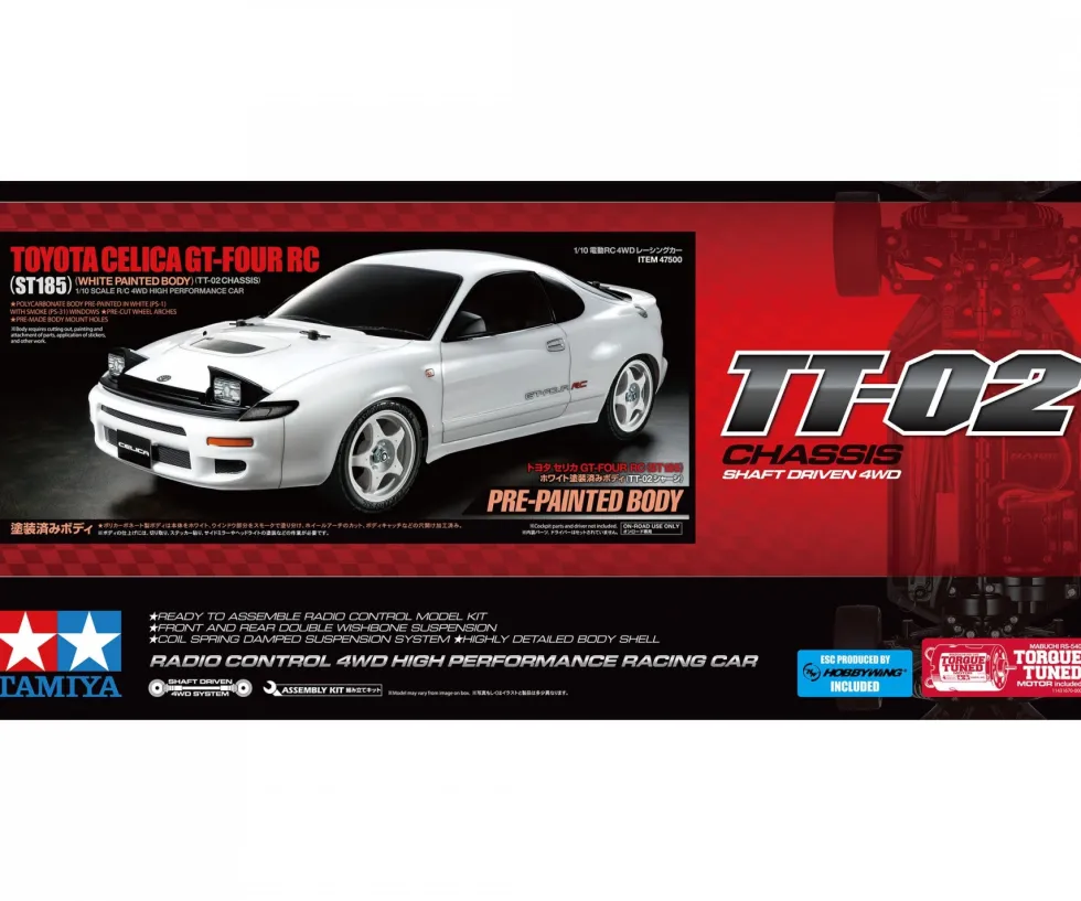 Tamiya 47500 Toyota Celica GT-Four ST185 TT-02 (vorlackiert) Bausatz