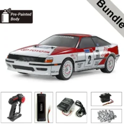 Tamiya 47491 Toyota Celica GT-Four TT-02 vorlackiert BUNDLE "Silber"