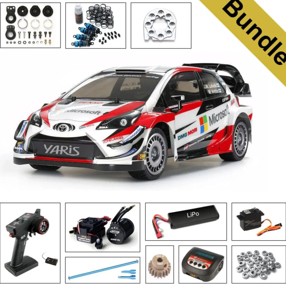 Tamiya 58659 Toyota GAZOO Racing WRT Yaris WRC TT-02 BUNDLE "Gold"
