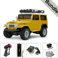 Tamiya 47490 Toyota Land Cruiser 40 CC-02 (vorlackiert) BUNDLE "Silber"