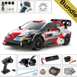 Tamiya 58716 Toyota Yaris Rally 1 Hybrid (TT-02) BUNDLE "Gold"