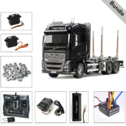 Tamiya 56360 Volvo FH16 Holztransporter BUNDLE "Silber"