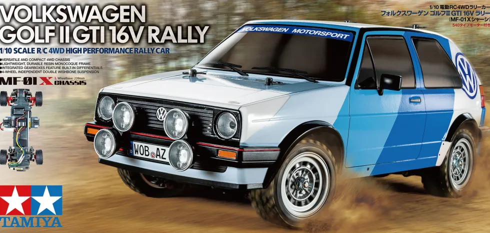 Tamiya 58714 VW Golf Mk2 GTI 16V Rally 1:10 MF-01X Bausatz