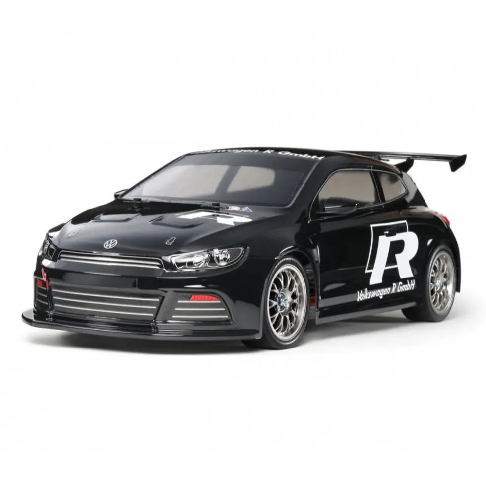 Tamiya 47452 VW Scirocco R-Line (TT-01E) Bausatz (schwarz vorlackiert)