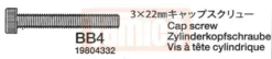 Tamiya Zylinderkopf-Schraube 3x22mm (10 Stk.) #9804332