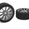 Team Corally - Attack Moosgummi Reifen - 1/10 GP Toerenwagen - 40 shore - 26mm Vorder - Carbon Felgen - 2 Sts