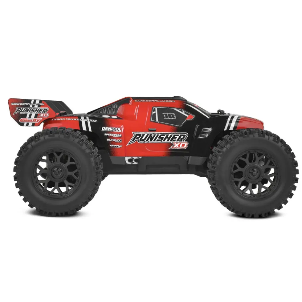 Team Corally Punisher XD RTR 1:12 Brushed 2S (mit Akku + Lader) Rot
