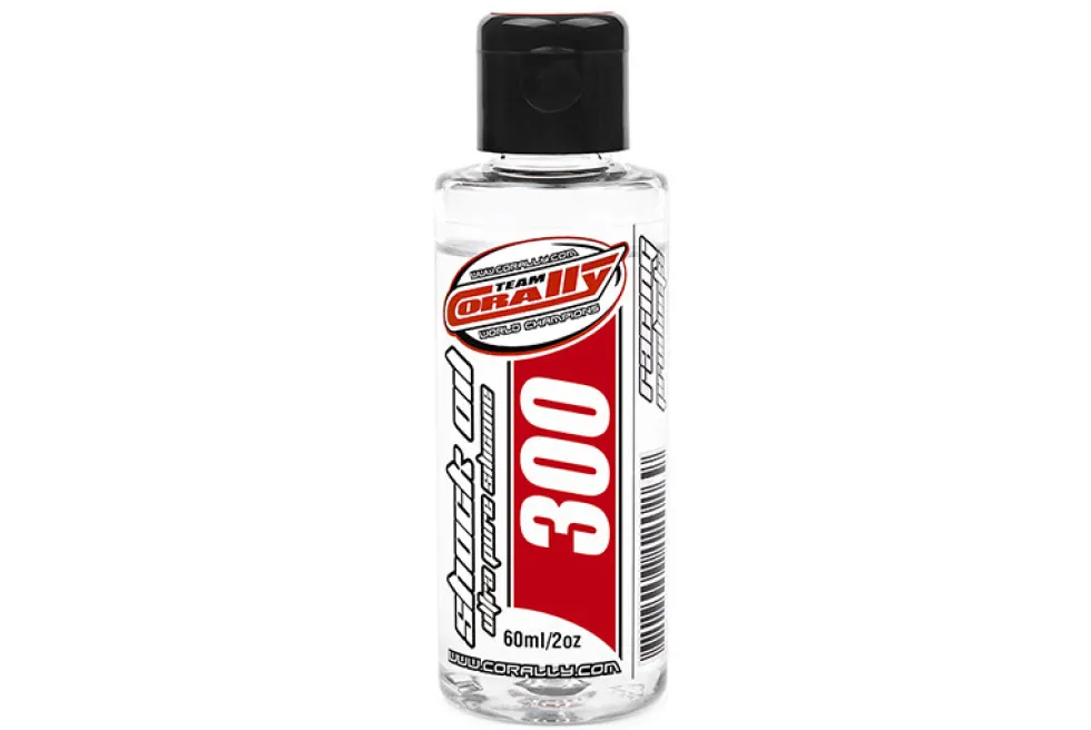 Team Corally - Shock Oil - Ultra Pure Silikon Stossdämpferöl - 300 CPS - 60ml / 2oz