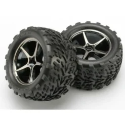 Traxxas 7174A Komplettrad Talon auf Gemini-Felge schwarz-chrome (2)