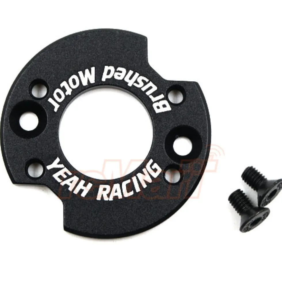 Yeah Racing Alu Adapter für Brushed Motoren Schwarz
