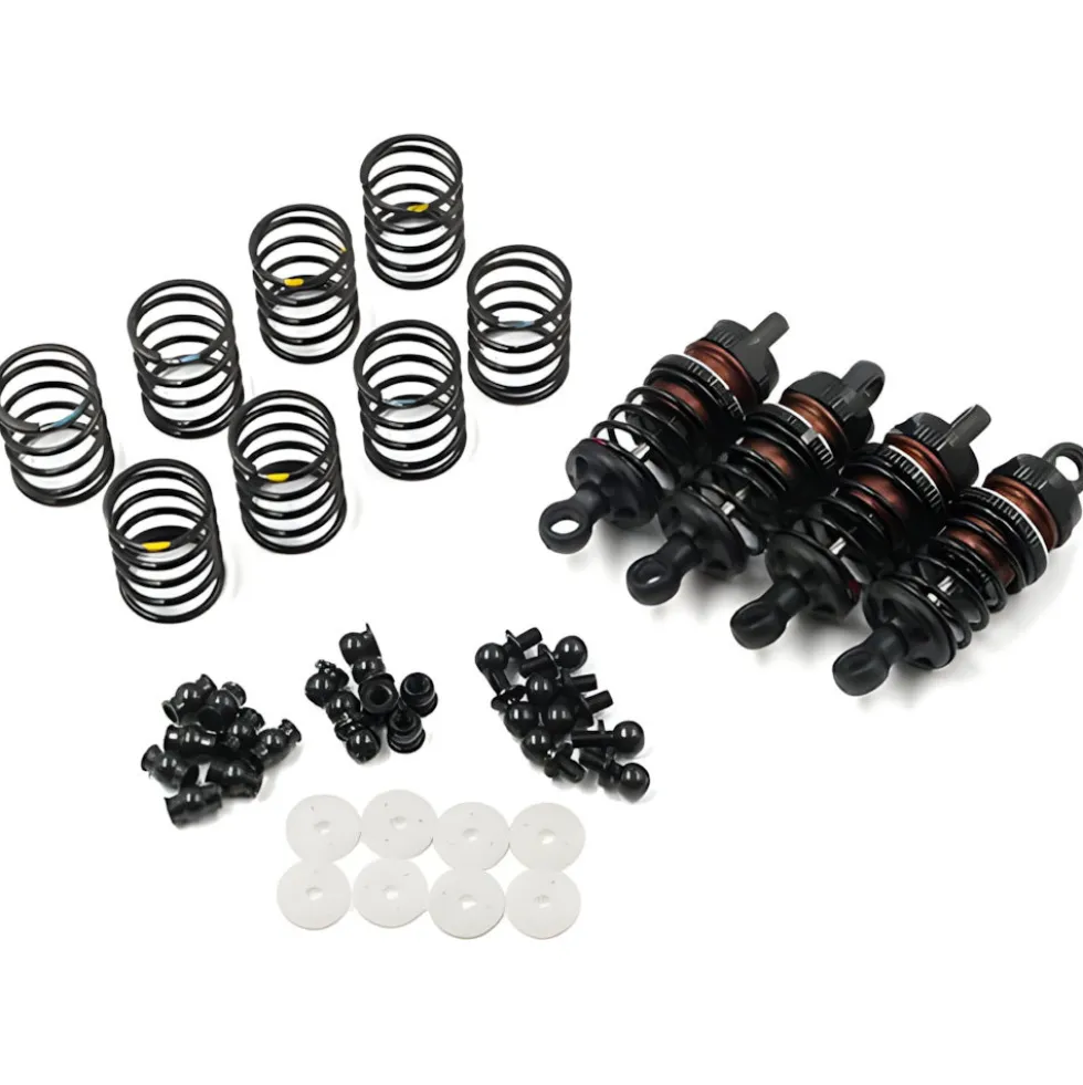 Yeah Racing Alu Big Bore Go 50mm Dämpfer (4) schwarz