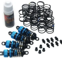 Yeah Racing Alu Dämpfer-Satz blau 55mm (4) TT-01 / TT-02 / TA05
