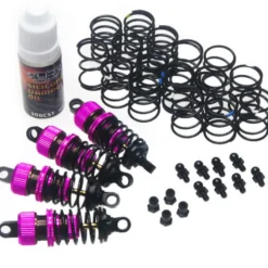 Yeah Racing Alu Dämpfer-Satz (4 Stk., pink) TT-01 / TT-02 / TA05