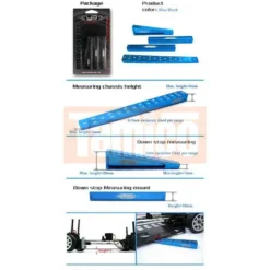 Yeah Racing Alu Einstell-Set (blau) für 1:10 und 1:8 Tourenwagen