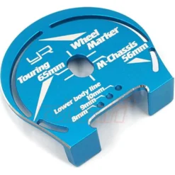 Yeah Racing Alu Radausschnitt-Schablone für 1:10 Touring/M-Chassis blau