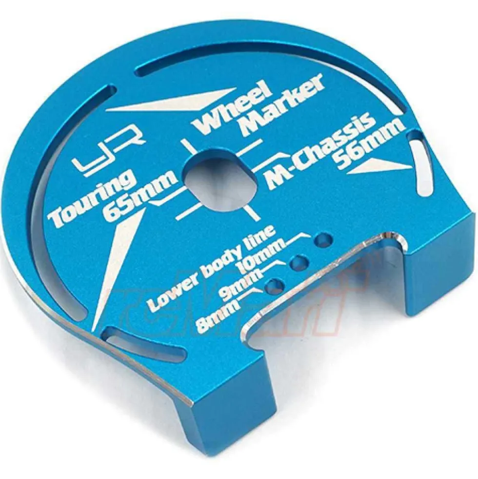 Yeah Racing Alu Radausschnitt-Schablone für 1:10 Touring/M-Chassis blau