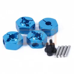 Yeah Racing Alu Radmitnehmer sechskant (4 Stk., blau, 5,5mm breit)