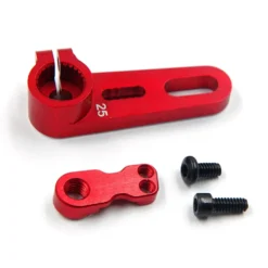 Yeah Racing Alu Servohorn (verstellbar 15,5-20mm) 25T rot