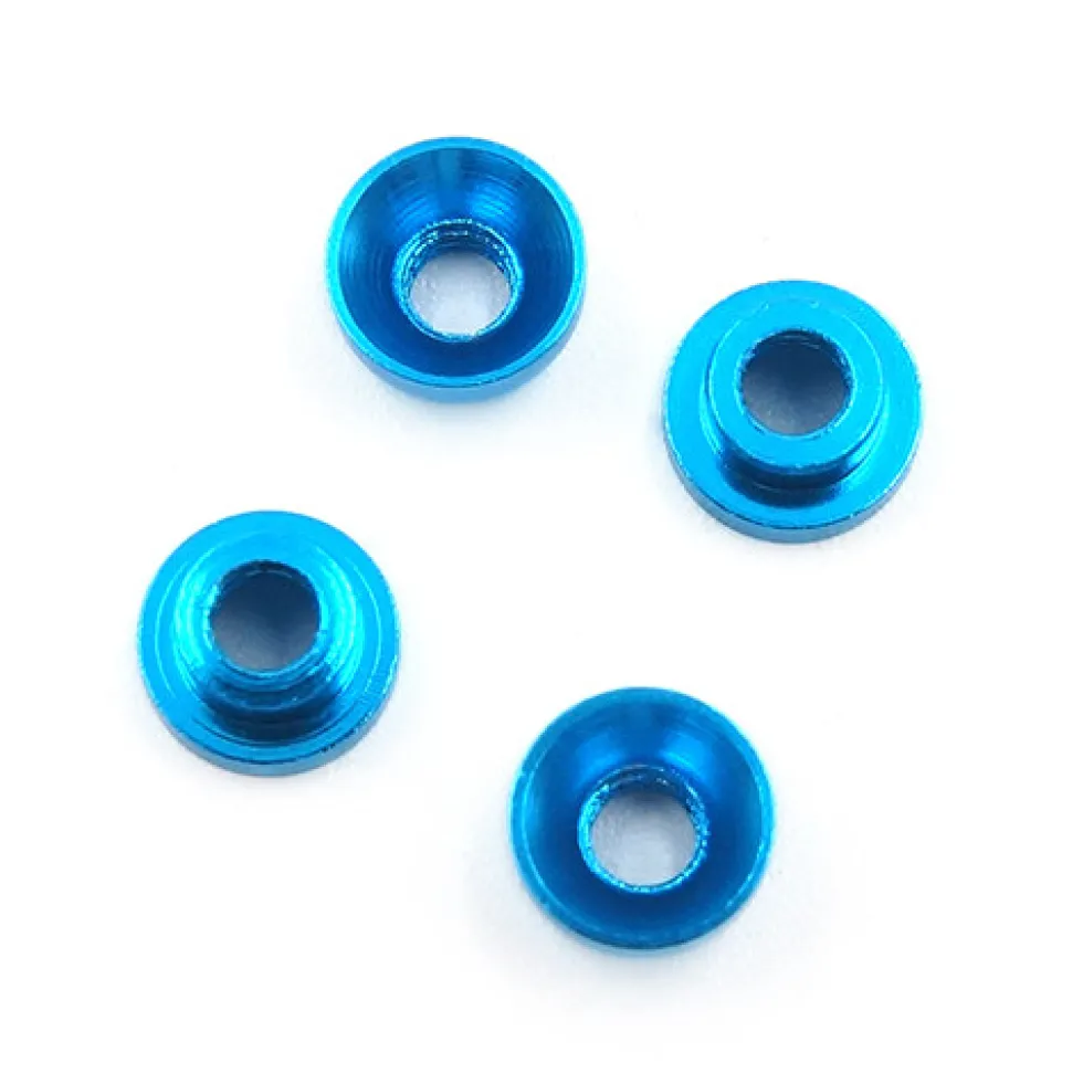 Yeah Racing Alu Servo Unterlegscheibe M3 (4) Blau