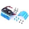 Yeah Racing Doppel Motorkühlkörper mit Twin Tornado High Speed Lüfter für 1:8 Modelle Blau