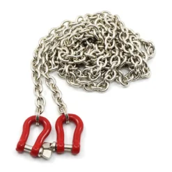 Yeah Racing Heavy Duty Halteösen mit Kette 96cm Crawler Zubehör 1:10 rot