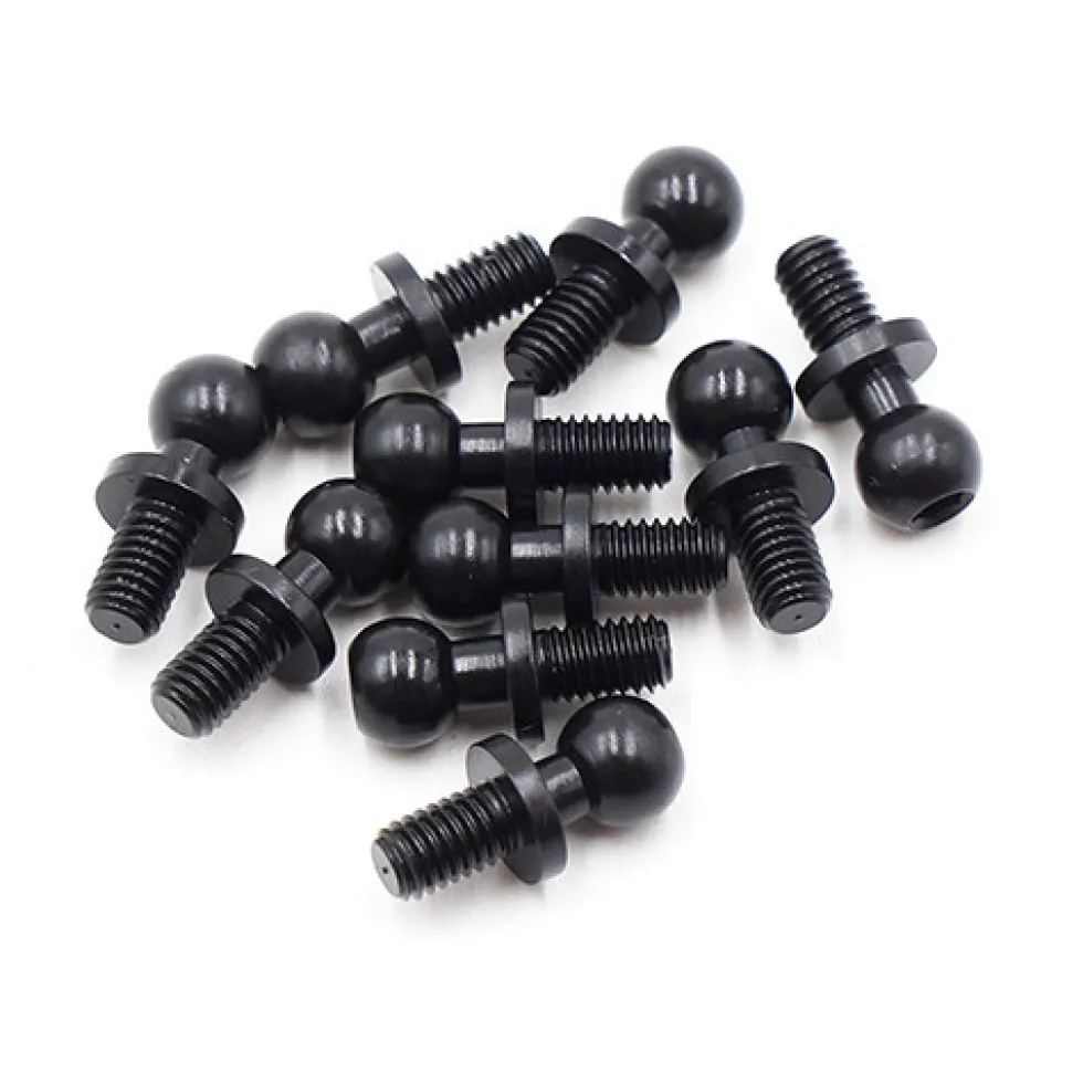 Yeah Racing Stahl 4.8mm Ballstud 5mm Gewinde (10 Stk.)